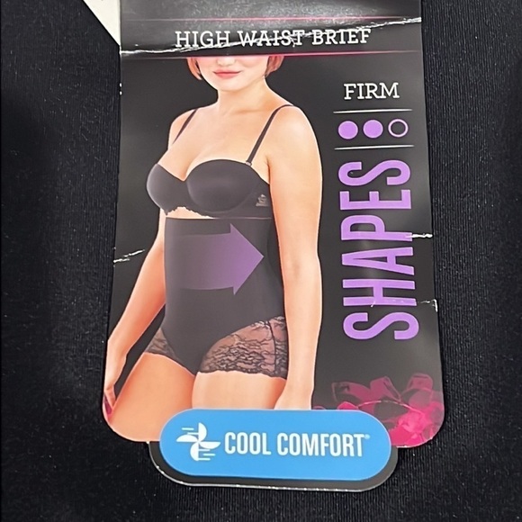 Maidenform High Waist Brief  Firm Compression Body Shaping lacy panties NWT - Picture 4 of 9